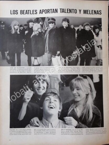 CARTEL ANTIGUO ORIGINAL DE NOTA. LOS BEATLES 1960s TALENTO Y MELENAS - Image 2