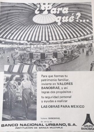 CARTEL ANTIGUO ORIGINAL DE BANCO BANOBRAS S.A 1979 /202