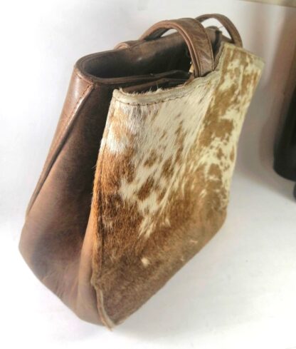 Bolso Retro 80s CAMPIRANA, ARTESANAL, PIEL, DOBLE LADO - Image 6