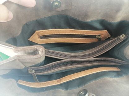 Bolso Retro 80s CAMPIRANA, ARTESANAL, PIEL, DOBLE LADO - Image 10