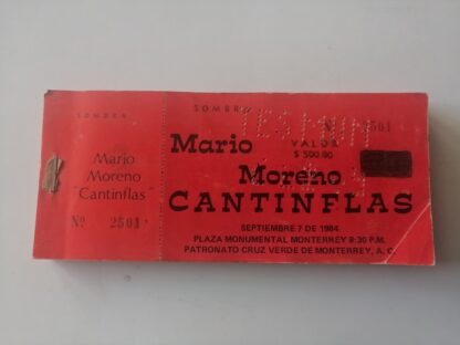 Antiguo Boleto Para Cantinflas, Monumental Monterrey 1984 - Image 4