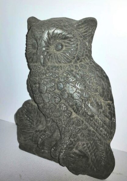 Figura Decorativa Antigua, Buho. Antimonio Inicios De Siglo Xx - Image 3