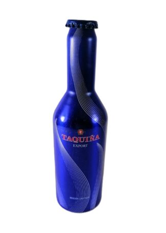 BOTELLA DE CERVEZA RETRO. TAQUÑA, EDICION LIMITADA ALUMINIO. BOLIVIA