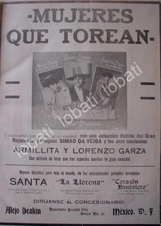 CARTEL ANTIGUO ORIGINAL DE CARTEL DOCUMENTAL. MUJERES QUE TOREAN 1941 /TMQ