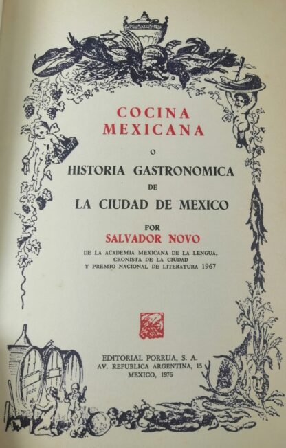 LIBRO. COCINA MEXICANA, SALVADOR NOVO 1976. PORRUA - Image 3