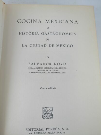 LIBRO. COCINA MEXICANA, SALVADOR NOVO 1976. PORRUA - Image 8