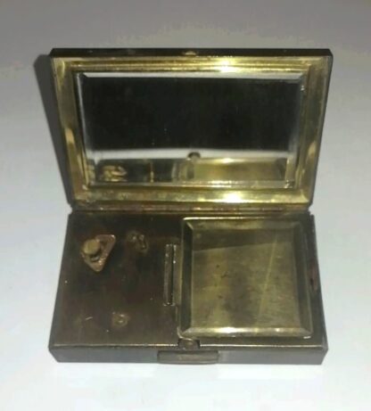 Antigua Cajita Musica Y Polvera Japonesa, Años 40s De Mano - Image 2