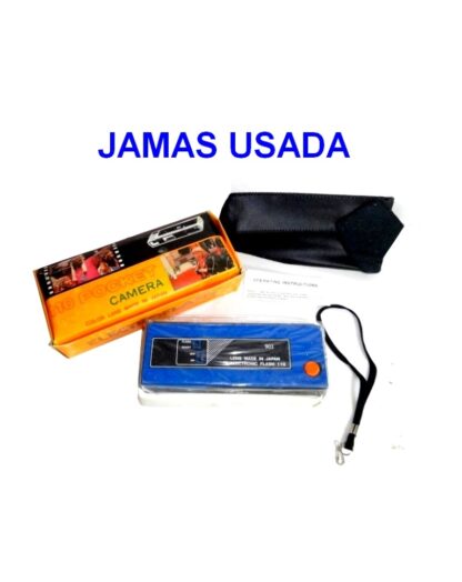 RARA CAMARA FOTOGRAFICA RETRO110 , 1980s JAMAS USADA AZUL