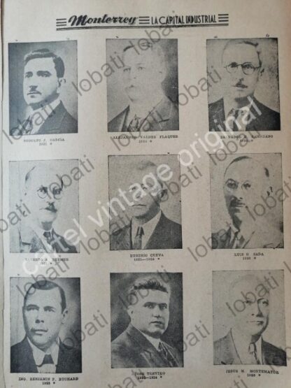 CARTEL ANTIGUO ORIGINAL DE CAMARA DE COMERCIO DE MONTERREY Y SUS MIEMBROS. 1945 - Image 5
