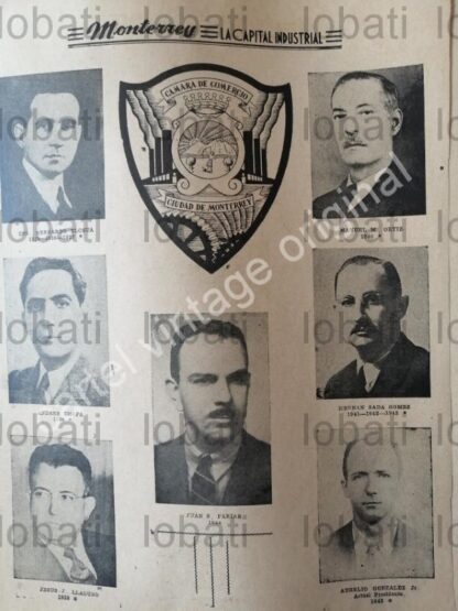 CARTEL ANTIGUO ORIGINAL DE CAMARA DE COMERCIO DE MONTERREY Y SUS MIEMBROS. 1945 - Image 4