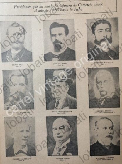 CARTEL ANTIGUO ORIGINAL DE CAMARA DE COMERCIO DE MONTERREY Y SUS MIEMBROS. 1945 - Image 2