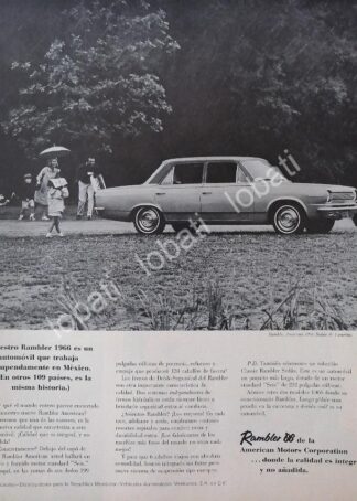 CARTEL ANTIGUO ORIGINAL DE AUTOS AMERICAN RAMBLER 1966 /N89