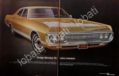 CARTEL ANTIGUO ORIGINAL DE AUTOS CHRYSLER DODGE MONACO 1970/ N75