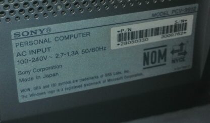 COMPUTADORA RETRO. SONY VAIO. PCV 9912. AÑO 2002 - Image 10