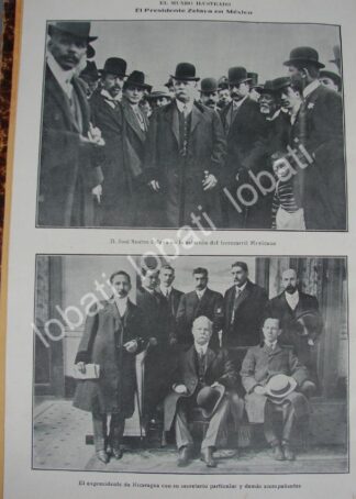 CARTEL ANTIGUO ORIGINAL DE JOSE SANTOS ZELAYA EN MEXICO 1910 / PLT
