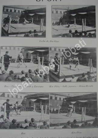 CARTEL ANTIGUO ORIGINAL DE FUNCION DE BOX, SUMO Y VARIOS EN MEXICO 1910 / DPT