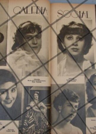 AFICHE ANTIGUO DAMAS ALTA SOCIEDAD, IMAGENES. TUFIC YASBEK y OTROS