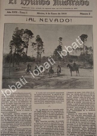 CARTEL ANTIGUO ORIGINAL DE EXPEDICION AL NEVADO DE TOLUCA 1910 / LDM