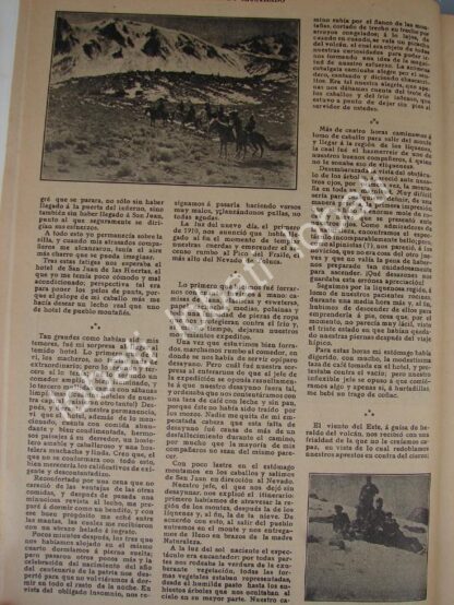 CARTEL ANTIGUO ORIGINAL DE EXPEDICION AL NEVADO DE TOLUCA 1910 / LDM - Image 2