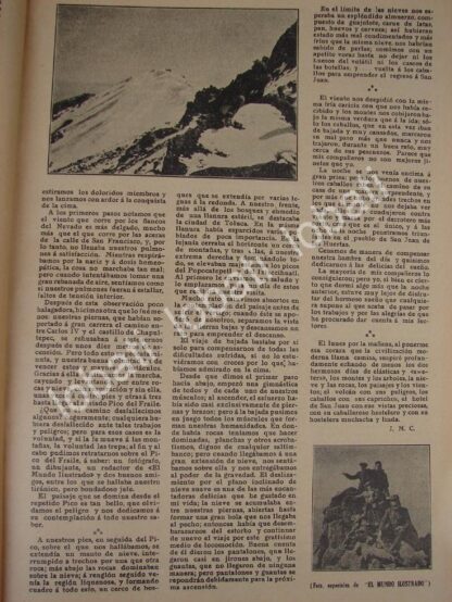CARTEL ANTIGUO ORIGINAL DE EXPEDICION AL NEVADO DE TOLUCA 1910 / LDM - Image 3