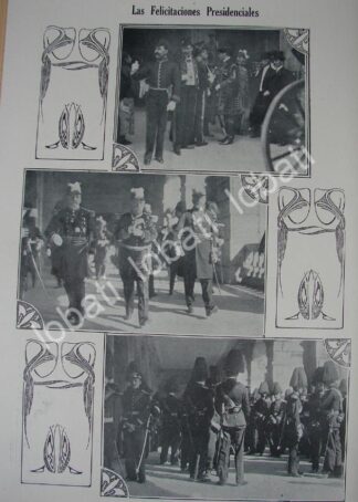 CARTEL ANTIGUO ORIGINAL DE DIPLOMATICOS Y SECRETARIO DE GUERRA 1910 / MLT PLT