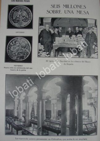 CARTEL ANTIGUO ORIGINAL DE NUEVA MONEDA DEL CENTENARIO 1910 EL CABALLITO Y MAS NOTAS