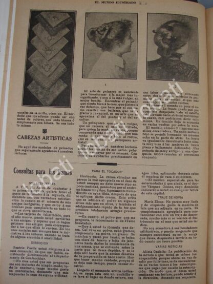 GACETA ANTIGUA 1910. " PAGINAS FEMENINAS " /22 - Image 3