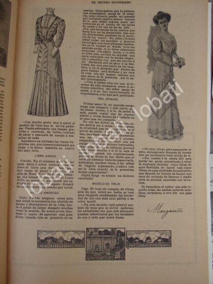 GACETA ANTIGUA 1910. " PAGINAS FEMENINAS " /22 - Image 4
