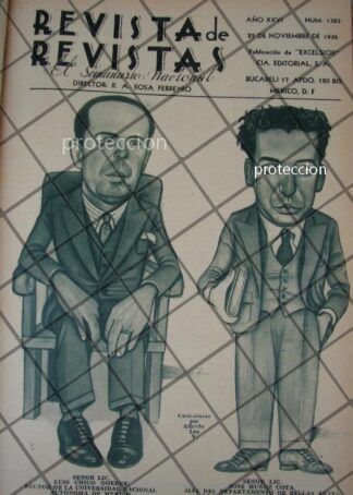 CARICATURA ANTIGUA 1936 JOSE MUÑOZ COTA. DUBUJO: ALFREDO LEO