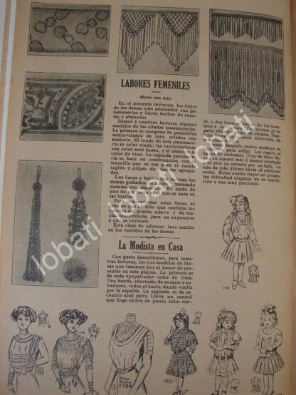 GACETA ANTIGUA 1910. " PAGINAS FEMENINAS " /23 - Image 3