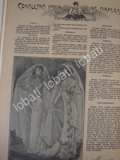 GACETA ANTIGUA 1910. " PAGINAS FEMENINAS " /23 - Image 5