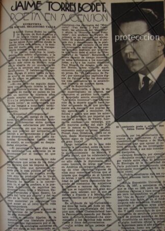 AFICHE ANTIGUO INICIOS DE JAIME TORRES BODET 1936