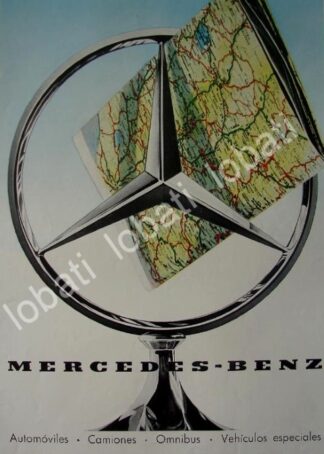 CARTEL ANTIGUO ORIGINAL DE AUTOS MERCEDEZ BENZ SE 1964 /304