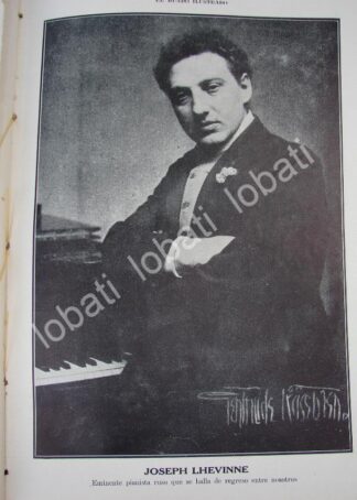 CARTEL ANTIGUO ORIGINAL DE EL PIANISTA JOSEPH LHEVINNE EN MEXICO 1910 / MUSICOS