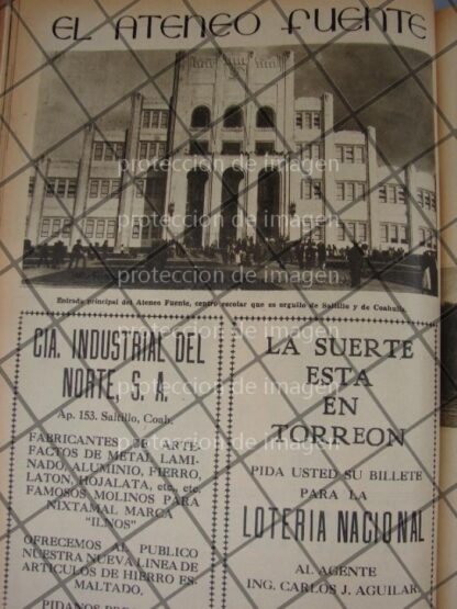 AFICHE ANTIGUO 1936, EL ESTADO DE COAHUILA - Image 3