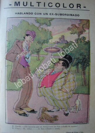 CARICATURA ANTIGUA 1914. QUERIDO MOHENO Y FUNCIONARIO / PLT