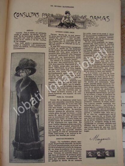 GACETA ANTIGUA 1910. " PAGINAS FEMENINAS " /24 - Image 2