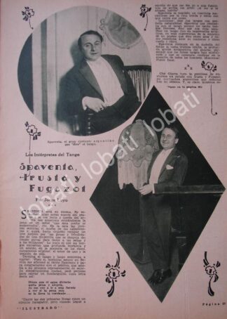 CARTEL ANTIGUO ORIGINAL DE EL CANTANTE FRANCISCO SPAVENTA 1931 /fep
