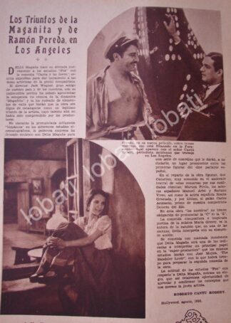 CARTEL ANTIGUO ORIGINAL DE DELIA MAGAÑA Y RAMON PEREDA EN HOLLYWOOD 1930 /FEP