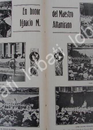 CARTEL ANTIGUO ORIGINAL DE PORFIRIO DIAZ EN HOMENAJE A MANUEL ALTAMIRANO 1910 / PLT