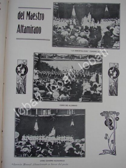 CARTEL ANTIGUO ORIGINAL DE PORFIRIO DIAZ EN HOMENAJE A MANUEL ALTAMIRANO 1910 / PLT - Image 3