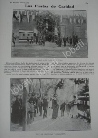 CARTEL ANTIGUO ORIGINAL DE FIESTA DE CARIDAD EN EL TIVOLI DEL ELISEO 1909 ASM