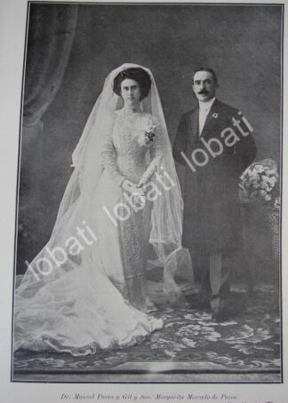 CARTEL ANTIGUO ORIGINAL DE BODA. PARRA MERCARO 1910 /ASM ( MANUEL PORRA GIL )