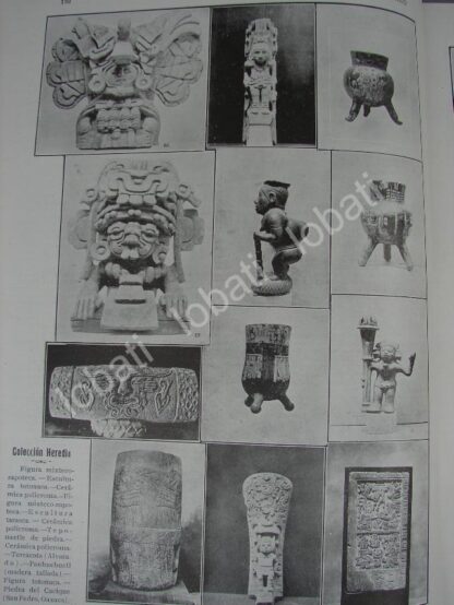 CARTEL ANTIGUO ORIGINAL DE LA COLECCION ARQUEOLOGICA PREHISPANICA DE GUILLERMO DE HEREDIA 1909 / CIENCIA - Image 3