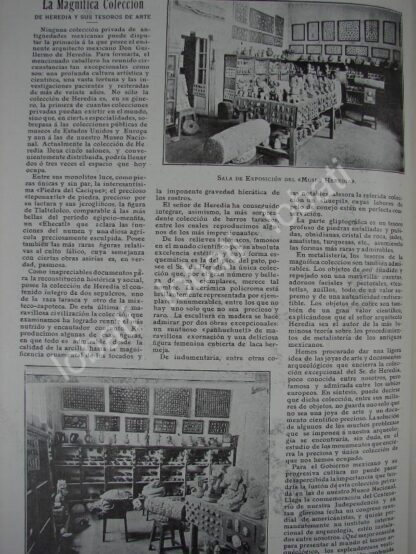 CARTEL ANTIGUO ORIGINAL DE LA COLECCION ARQUEOLOGICA PREHISPANICA DE GUILLERMO DE HEREDIA 1909 / CIENCIA - Image 5