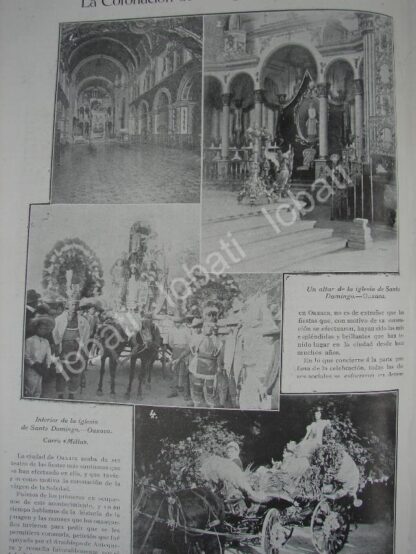 CARTEL ANTIGUO ORIGINAL DE CORONACION DE LA VIRGEN DE LA SOLEDAD EN OAXACA 1909 /RLG - Image 2