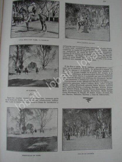 CARTEL ANTIGUO ORIGINAL DE ALTA SOCIEDAD EN CAZA DE ZORRA EN LOS PINOS 1909 /asm - Image 4