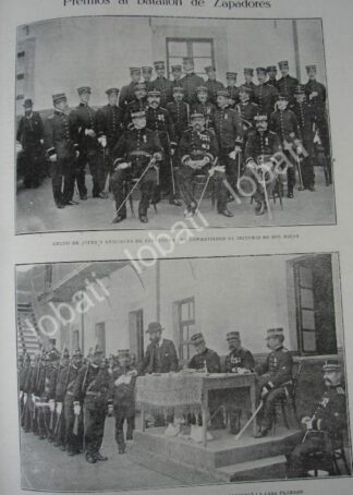 CARTEL ANTIGUO ORIGINAL DE PREMIAN A ZAPADORES POR INCENDIO EN DOS BOCAS 1909 /MILITARIA