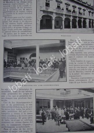 CARTEL ANTIGUO ORIGINAL DE EL CASINO DE MORELLIA Y OTROS LUGARES. 1910 /ASM