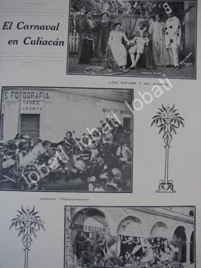 CARTEL ANTIGUO ORIGINAL DE EL CARNAVAL DE CULIACAN SIN. 1910 / LDM